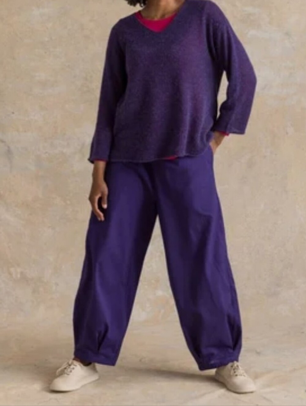 Gudrun Sjoden Vendela Woven Pants Organic Cotton Balloon Lagenlook  Size Small